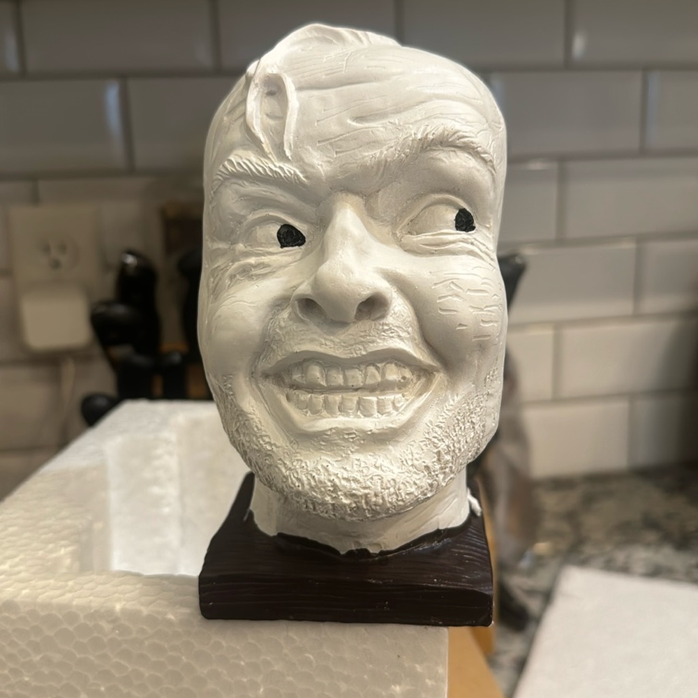 Jack Nicholson from “The Shining” bust or single bookend. New in box.